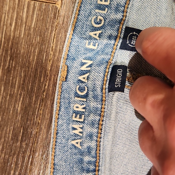 ❤️ AMERICAN EAGLE HIGH RISE WIDE LEG STOVEPIPE JEANS, 12 (31) - Picture 6 of 9